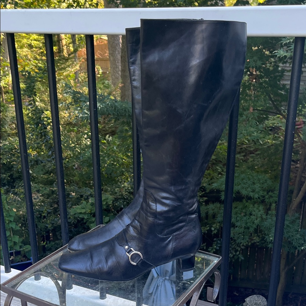 Cole Haan All Napa Leather with Horsebit Detail Boots